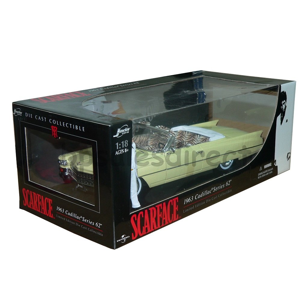 Jada Toys 1/18 1963 Cadillac Scarface hazır basınçlı döküm Alman