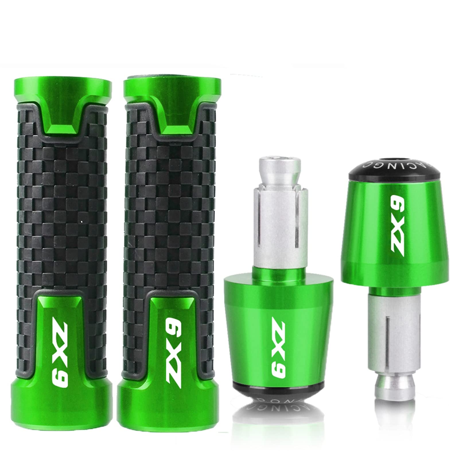 ハンドグリップ Amazon | LK2-4RD 赤 バイク 八角 グリップ ハンドル バーエンド