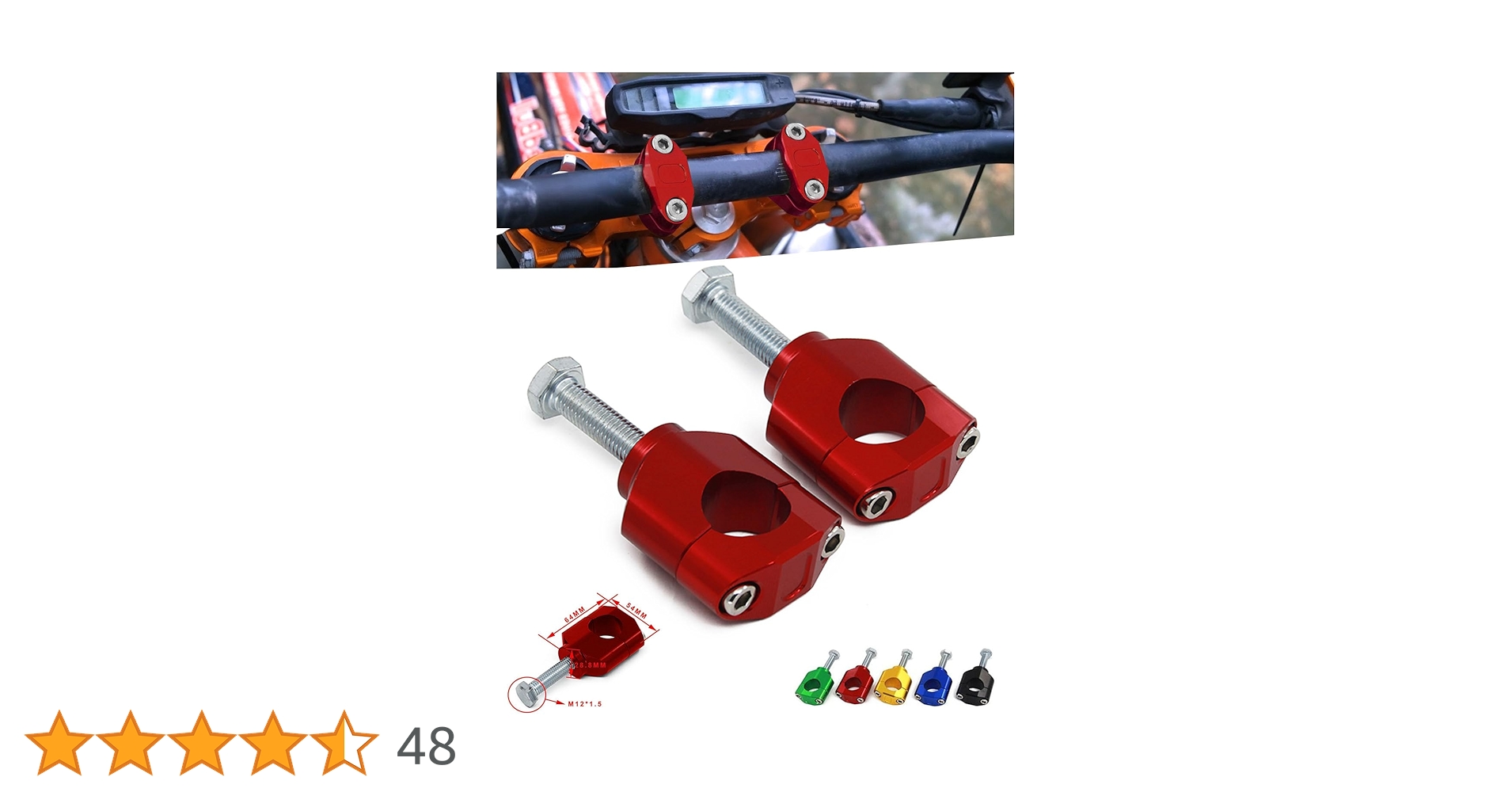 Handlebar Riser Clamp Fat Bar Mounts For Honda Cr125r Cr250r Crf250r Crf250x Crf