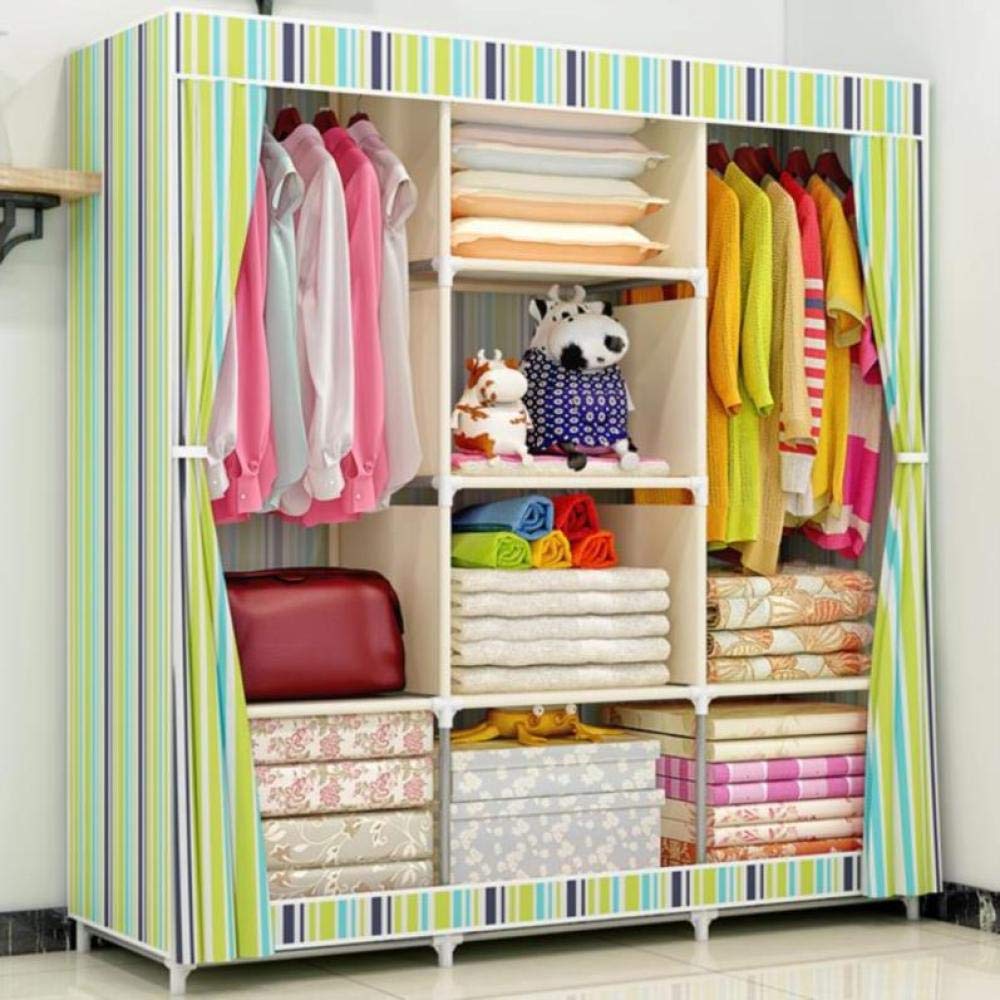WARDROBE Armadio Armadio Portatile Armadio per La Casa Camera da Letto Tessuto Non Tessuto Armadio Armatura in Piedi Organizzatore Portaoggetti Organizzatore per Camera da Letto,A