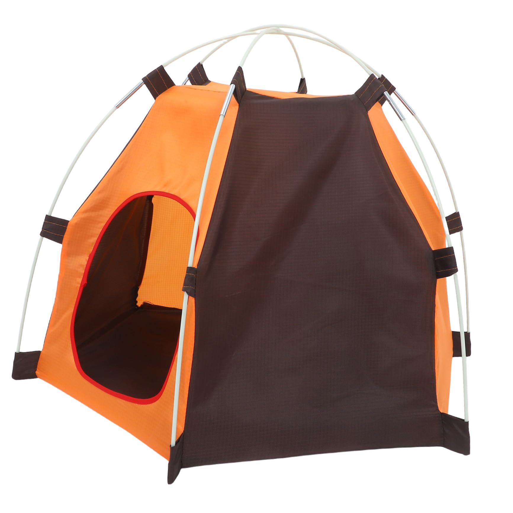 Tente pour chien POPETPOP orange en tissu Oxford pliable pour intérieur et extérieur