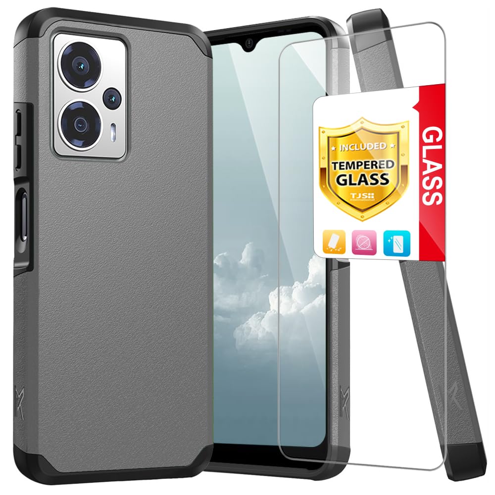Amazon.com: TJS Compatible with Cricket Outlast 5G 2024 Case, AT&T Motivate  Pro 5G Case, with Tempered Glass Screen Protector, Dual Layer Hybrid  Magnetic Support Shockproof Heavy Duty Protection Phone Case (Gray) :