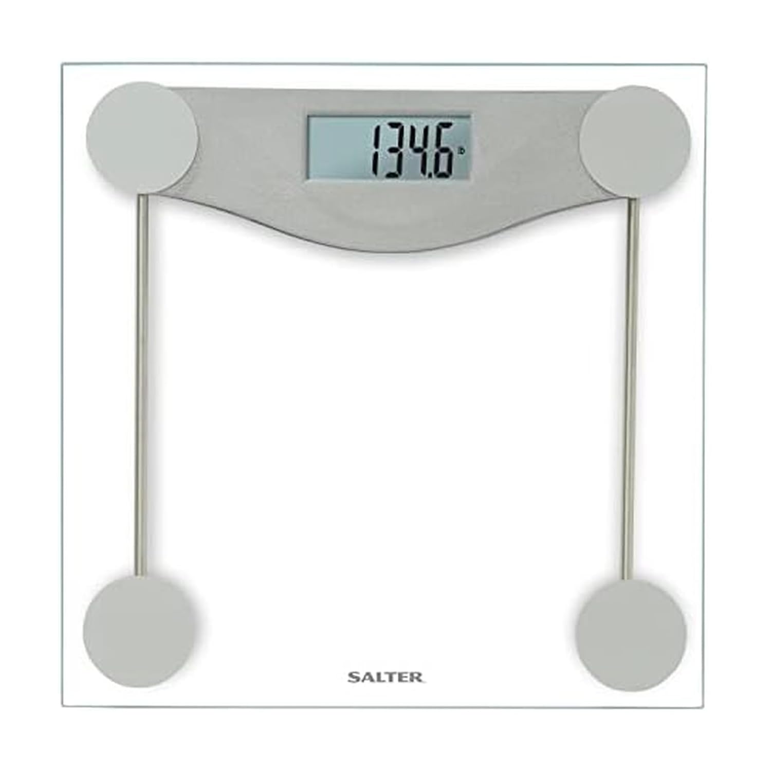 Salter Glass Digital Bath Scale First Digital Bath Scale for Body Weight in the E-Tech Series Clear