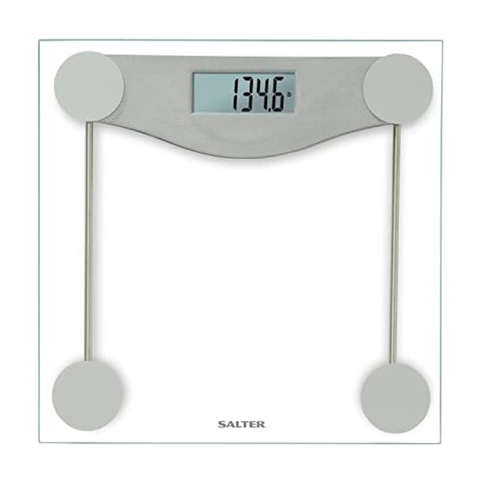 Salter Glass Digital Bath Scale First Digital Bath Scale for Body Weight in the E-Tech Series Clear