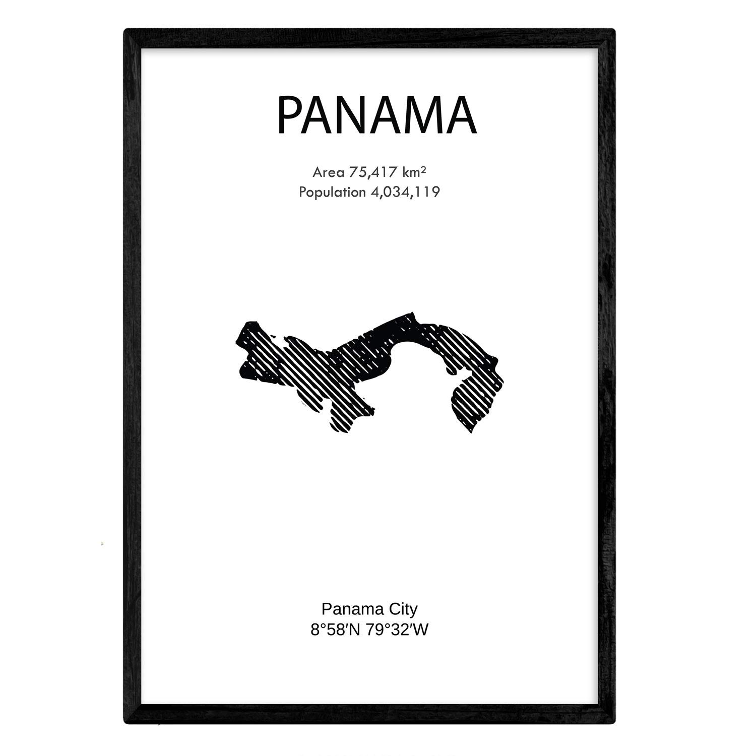 Nacnic Poster Panama. Sheets of countries and continents. A4 size