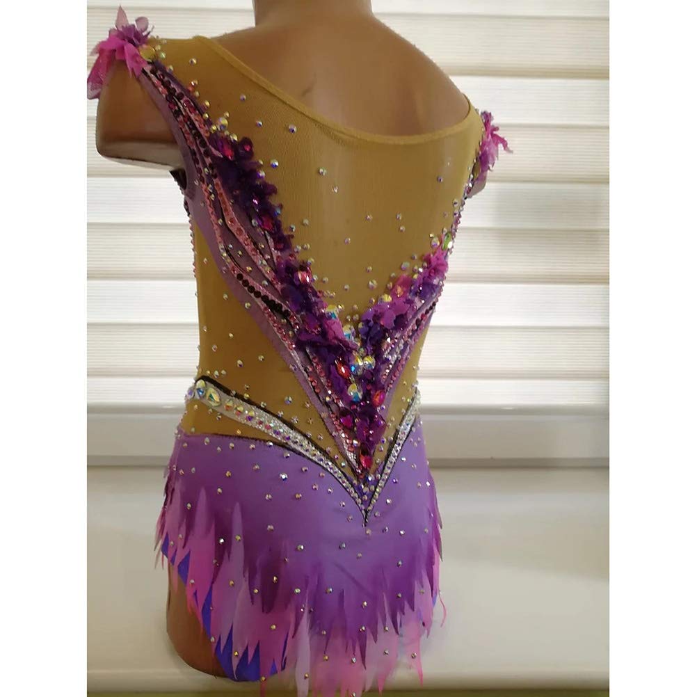 Hynjxjy A,11/13, Children Gymnastics Leotards Girls' Ice Skating Dresses Ballet Dance Competition Costume Figure Skating Skirt