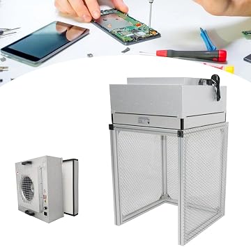 220V Vertical Laminar Flow Hood Air Flow Clean Bench Aluminum Blade Fan Lab Fume Hood Dust Free Room Workshop with HEPA-Filter Dust Free Work for Phone LCD Repair Laboratory Using