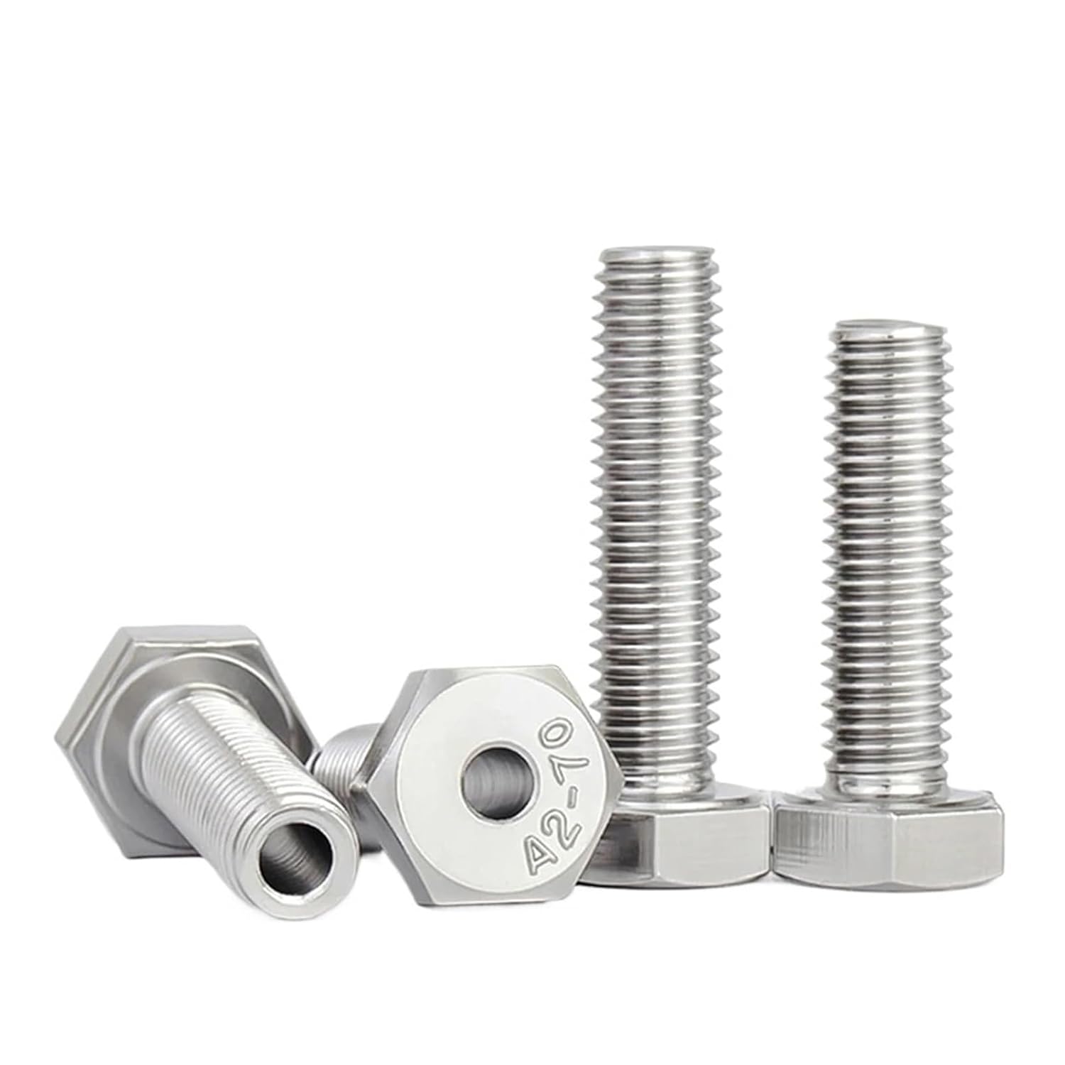 304 Stainless Steel M4 M5 M6 M8 M10 M12 M14 M16 M20 Hex Head Hollowed Screw Bolt Machine Through Hole(M20x90 (1pc))