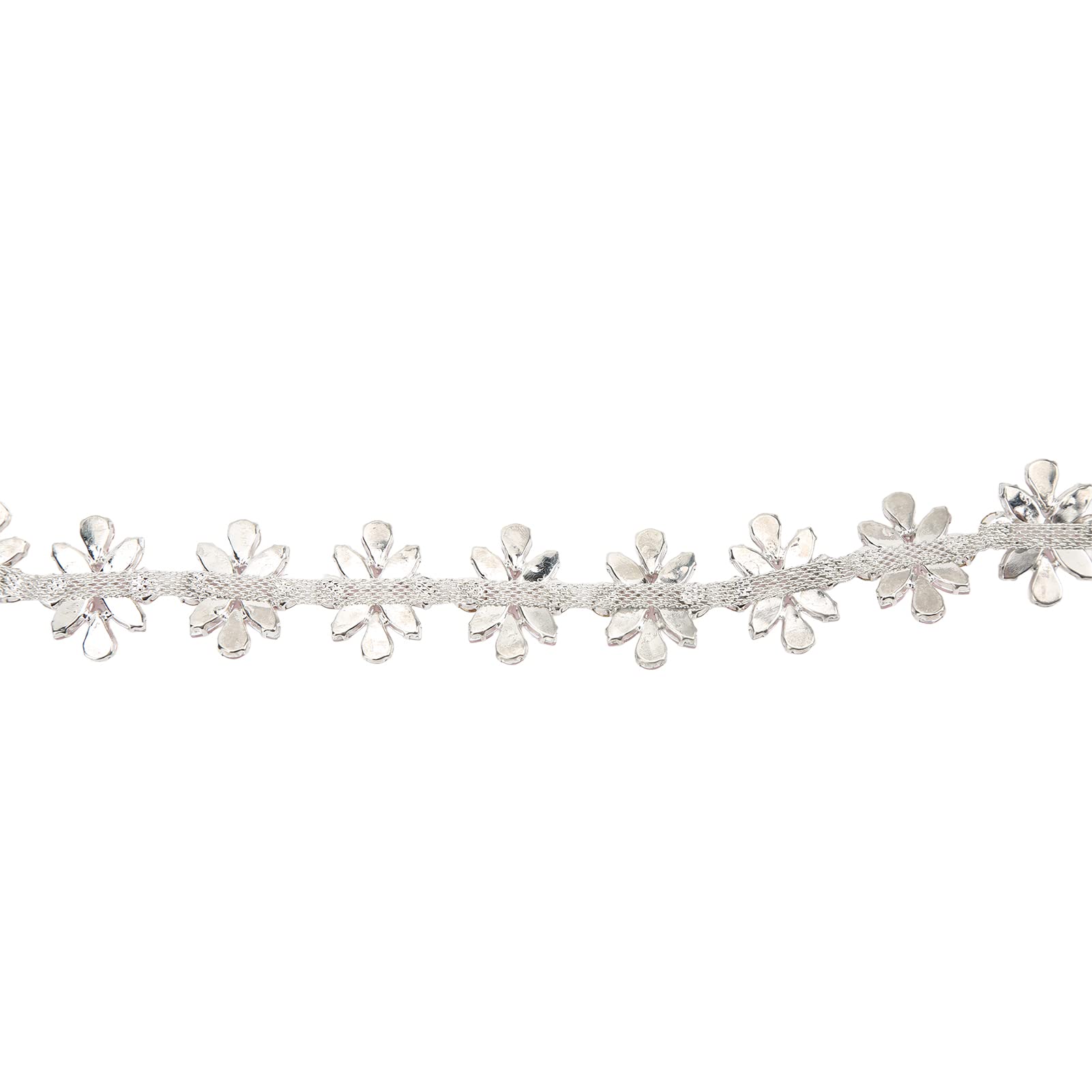 Catena di Strass, 1 Iarda 3,5 Cm di Larghezza Fiore Lucido Abbigliamento Decorazione Strass Catena Diamantata Per Abiti da Sposa, Collane(Rosa)