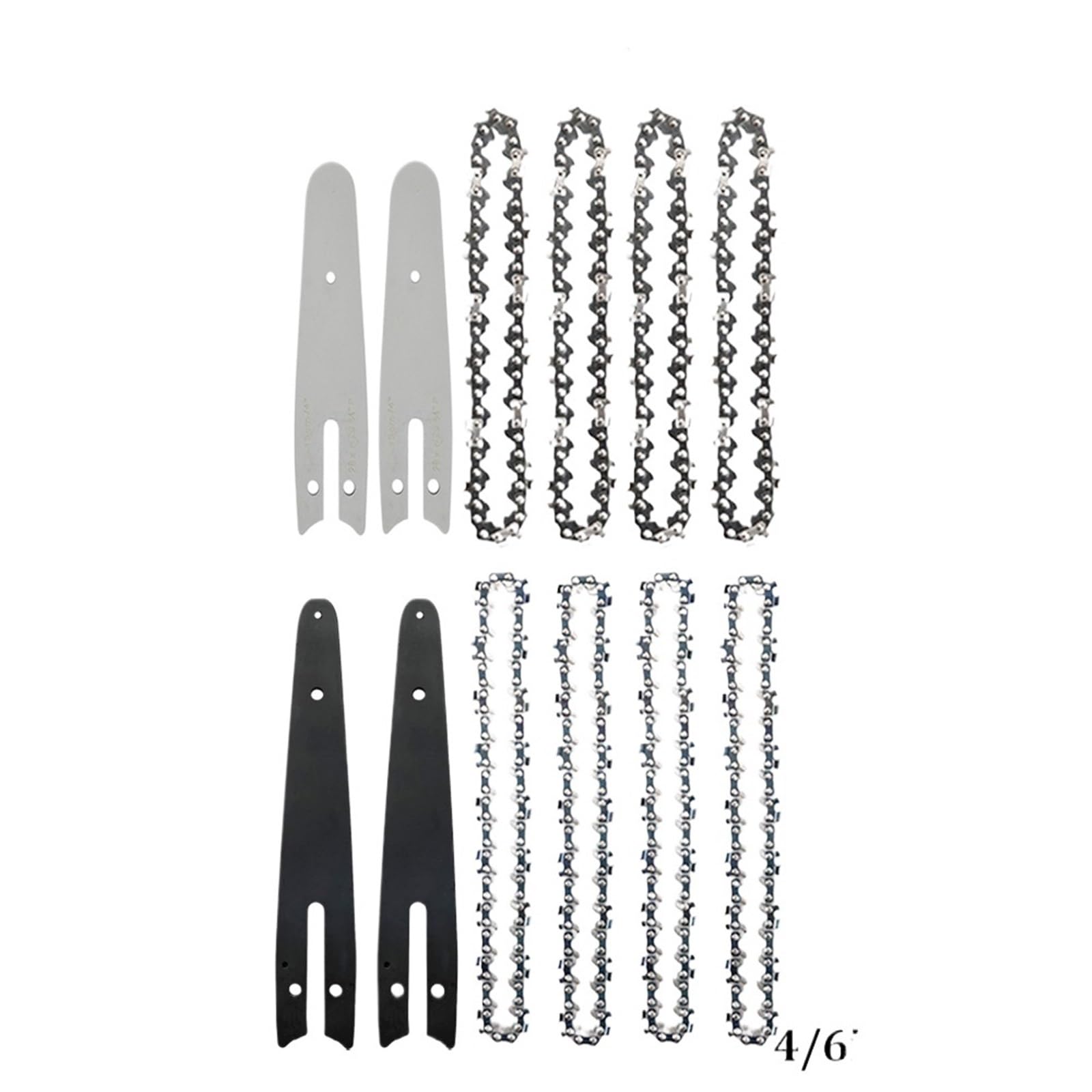 Cadena para Motosierra, Paquete de 12 Cadenas de Repuesto for motosierras inalámbricas de 4 y 6 Pulgadas(4 and 6 Set B)