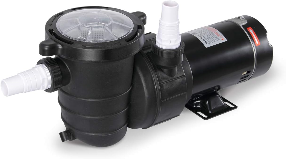 ARKSEN 1.5HP Inground Above Ground Swimming Pool Pump Electric Water 5520GPH w/Strainer Basket Filter 110-Volt, UL Certified