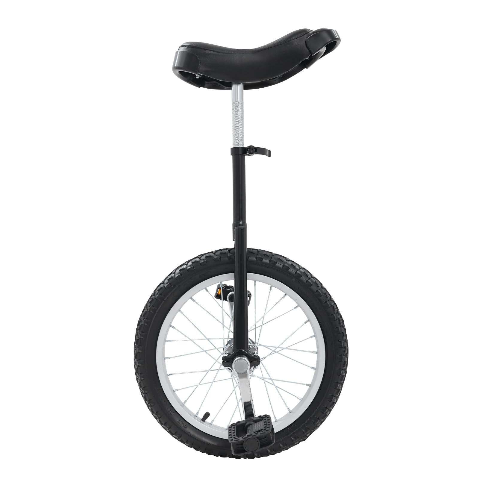 Monocycle de 40,6 cm - Réglable en hauteur - Pour entraînement d'équilibre - Pour cyclistes de 1,2 à 1,55 m - Béquille pour enfants à partir de 7 ans, enfants, adultes et professionnels