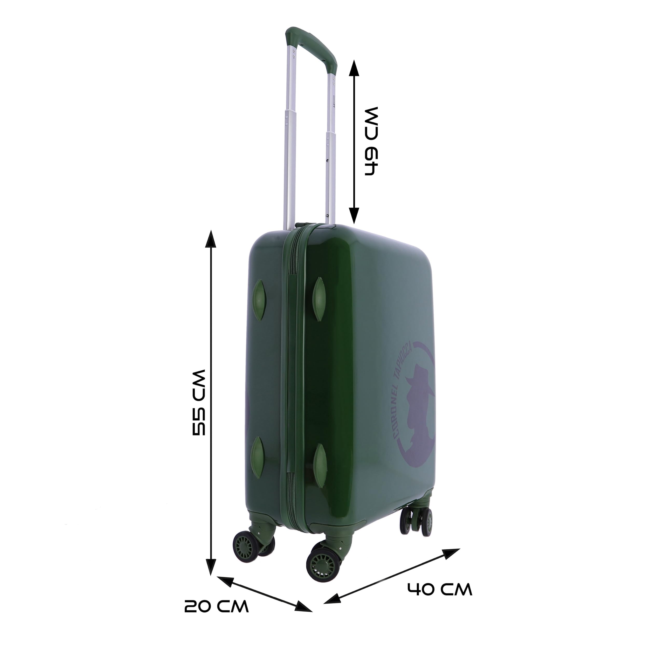 Coronel Tapioca - Maletas de Viaje Cabina - Maleta Cabina 55x40x20 - Maleta de Viaje - Maleta de Cabina Resistente - Trolley Equipaje para Avion Resistente con 4 Ruedas de 360º y candado
