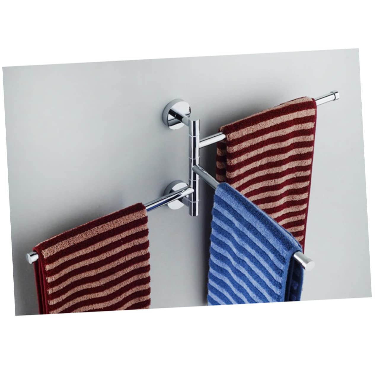 Porta Asciugamani Girevole in Acciaio Inox per Bagno e Cucina | Argento, Resistente alla Ruggine, Salvaspazio, Accessori Bagno, Lega di Zinco