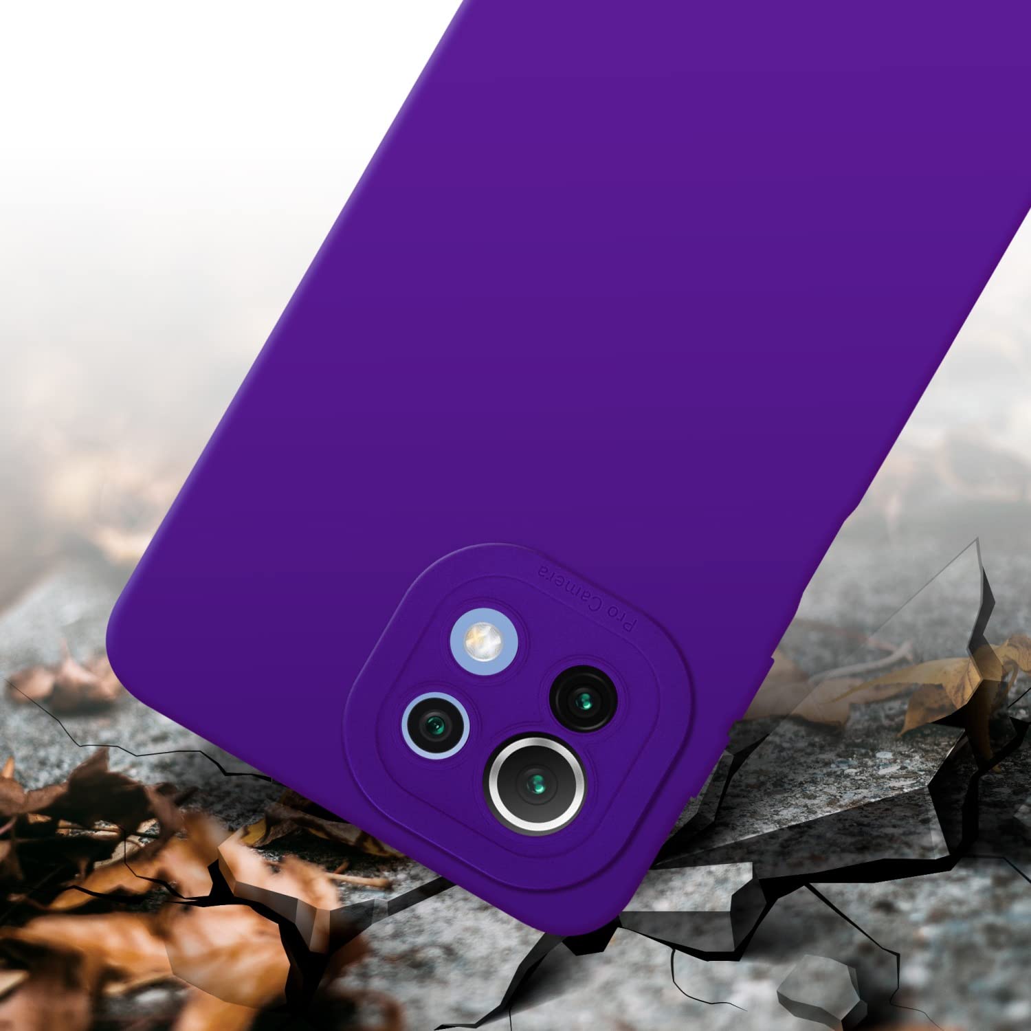 Cover Cadorabo Per Xiaomi Mi 11 Lite (4G/5G/NE) Bicolore Giallo-Rosa - Silicone TPU E Vetro Temperato