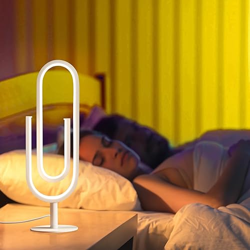 Miniatura 7 de Lámpara de mesa LED, moderna lámpara de noche regulable continua, pequeña lámpara de mesita de noche en forma de clip para oficina en casa, sala de