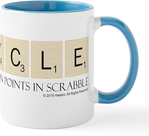 Miniatura 66 de CafePress Scrabble Champion - Taza de café de cerámica (11.0 fl oz) 2-Blanco/Negro Interior - Scrabble Champion,Blanco - Logo,Blanco - Logo