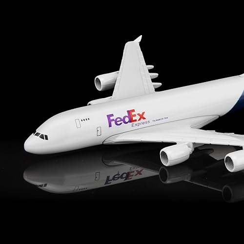 Miniatura 5 de Federal A380 modelo de avión de 24 horas - Avión de aleación de metal - 1400 - Cumpleaños y