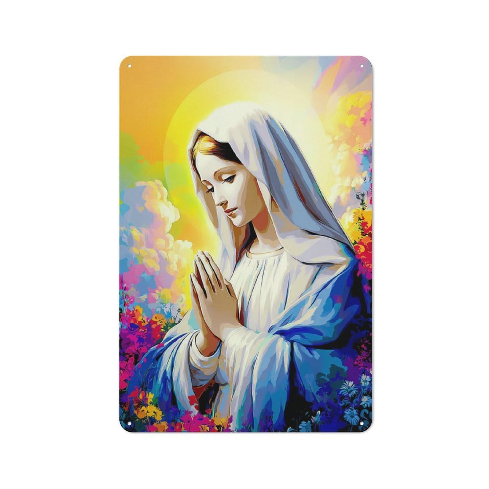 Junmoney Prayer In Harmony With Nature Metal Wall Sign 30X20cm Featuring For Bar Or Restaurant, For Bar Decor Enthusiasts
