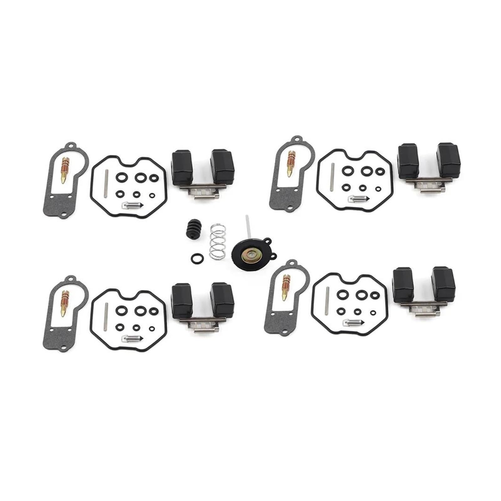 4Sets Motorcycle Carburetor Carb Repair Rebuild Kits and Floats for CB750K 750 Four K7 1977