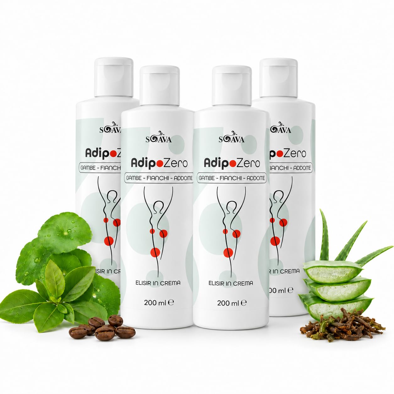 AdipoZero Crema Reductora Anticelulítica 800ml AlohaLabs | Efecto Tonificante y Reafirmante, Fórmula Drenante, Para Piernas, Glúteos y Abdomen, Textura Ligera