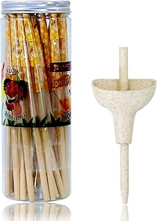 Honeypuff® Fruit Flavored Pre Rolled Cones With 72Packs, Natural Clear Flavored Rolling Papers With Filter Tips, 6 Juicy Fruit Flavors (Honey)