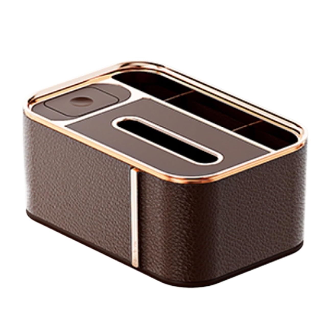 Tissue Dispenser Box Multifunctional Tissue Storage Box Modern With Independent Compartment Apartment Must Haves(Coral Yellow)