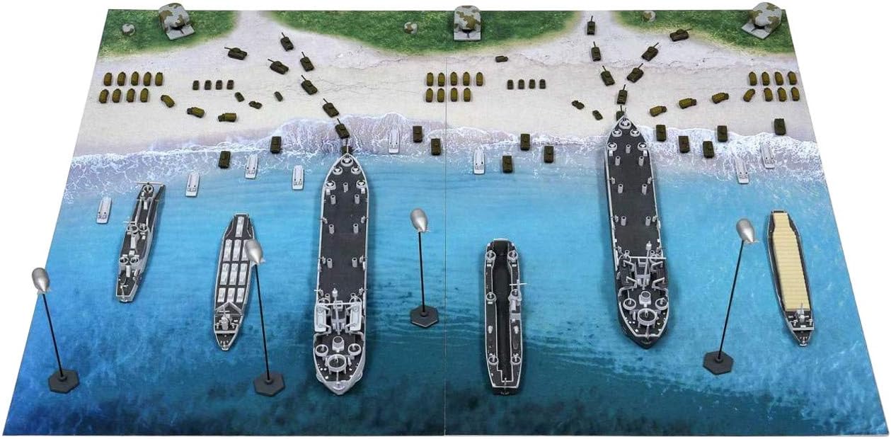 Pit Road SPS07 1/700 SPS Series WWII Landing of Normandy (D-Day) Scenic Paper Base (290 x 185 mm) 2-Piece Plastic Model