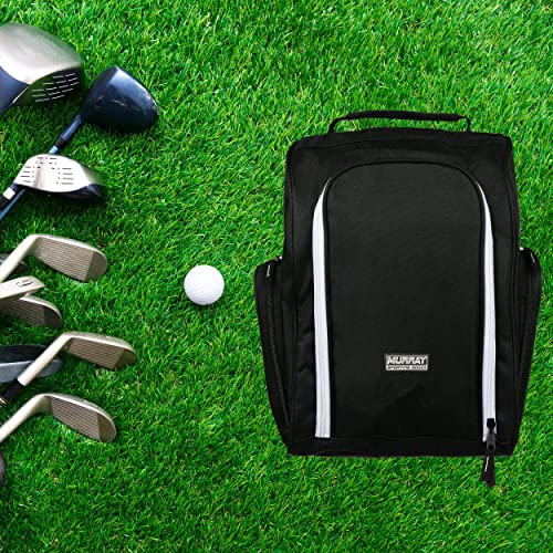 Murray Sporting Goods Golf Shoe Bag For Men And Women - Black Golf Shoe Travel Bag With Side Pockets For Golf Balls, Tees And Other Accessories #TOP6