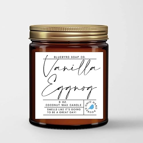 Bluebyrd Soap Co. Vela de bambú de 9 onzas Vela de cera de coco de spa altamente perfumada Aroma calmante de bambú, palma y cítricos Vegana + no