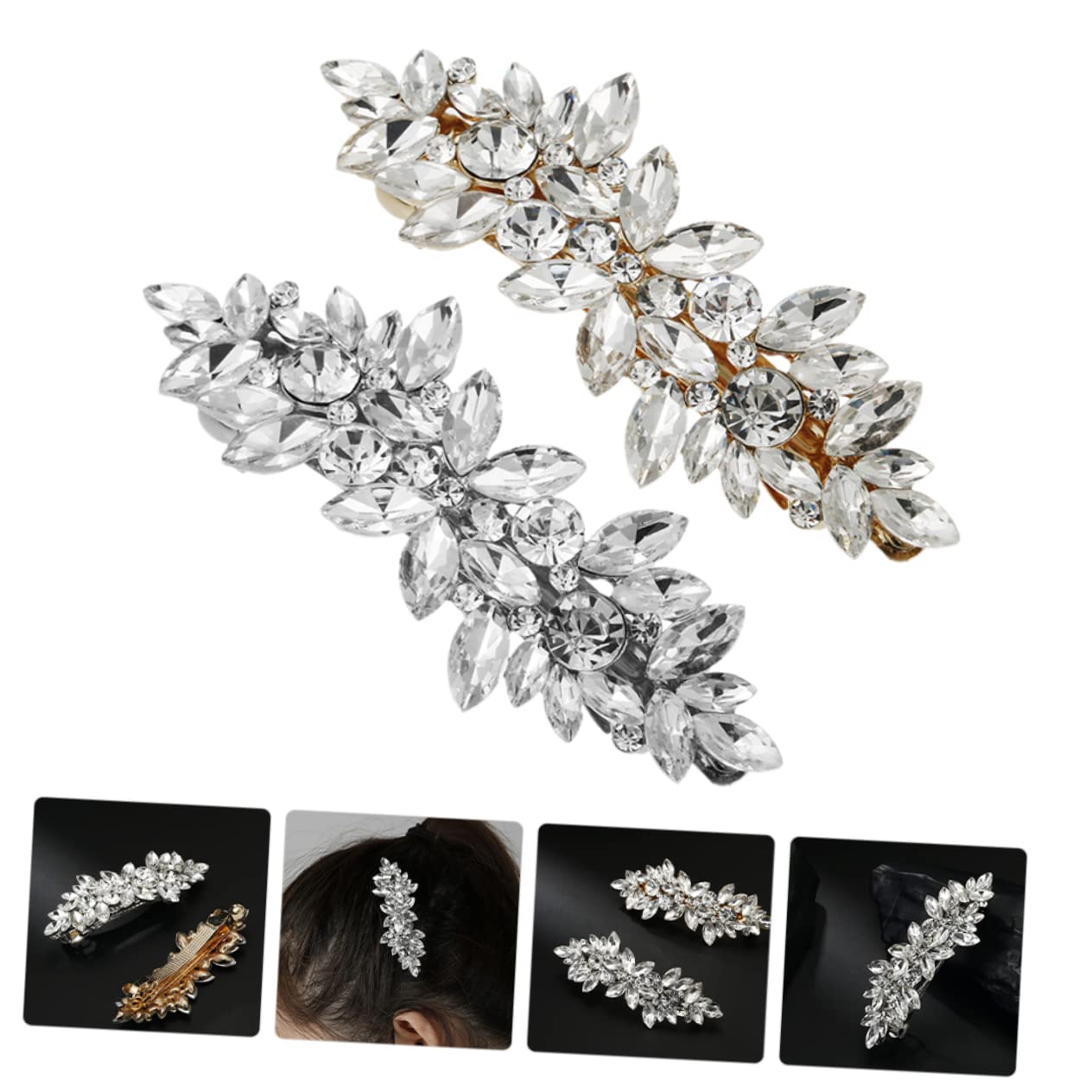 FRCOLOR 6stücke Wasserstein Haarnadeln Für Damen Luxuriöse Haarklammern Mit Rhinestone-design Elegante Friseur-haaraccessoires Für Verschiedene Frisuren