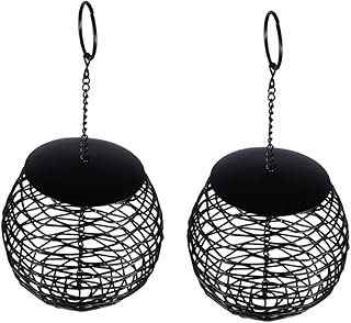GANAZONO 2pcs hanging feeder metal Bird Feeder Bird Food Dispenser bird hanging water feeder plastic trays decorative birds hanging bird feeder Bird Food Holder Bird Food Container bird net