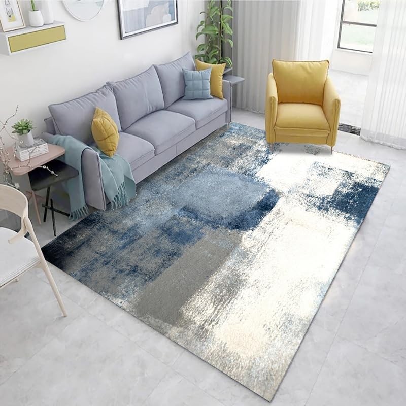 Tapis de couloir antidérapant lavable bleu 100x200 cm pour une cuisine propre et sûre