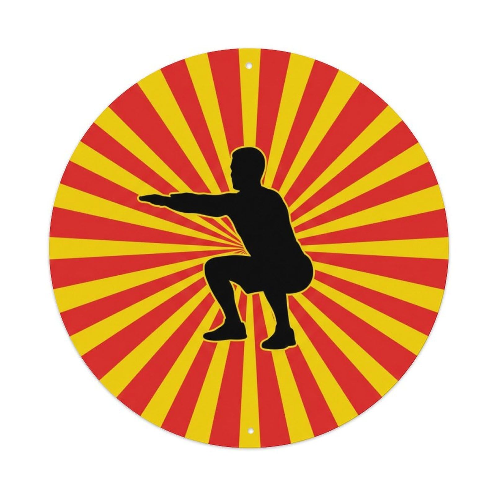 Fyrn Style Metal Tin Sign Gym Fitness Workout Motivation Exercise Front Squat
