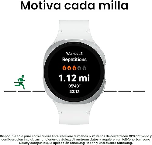Miniatura 3 de Samsung Galaxy Watch 8 (2025) - Reloj inteligente Bluetooth de 44 mm, diseño de cojín, monitor de fitness, entrenador de sueño y de correr,