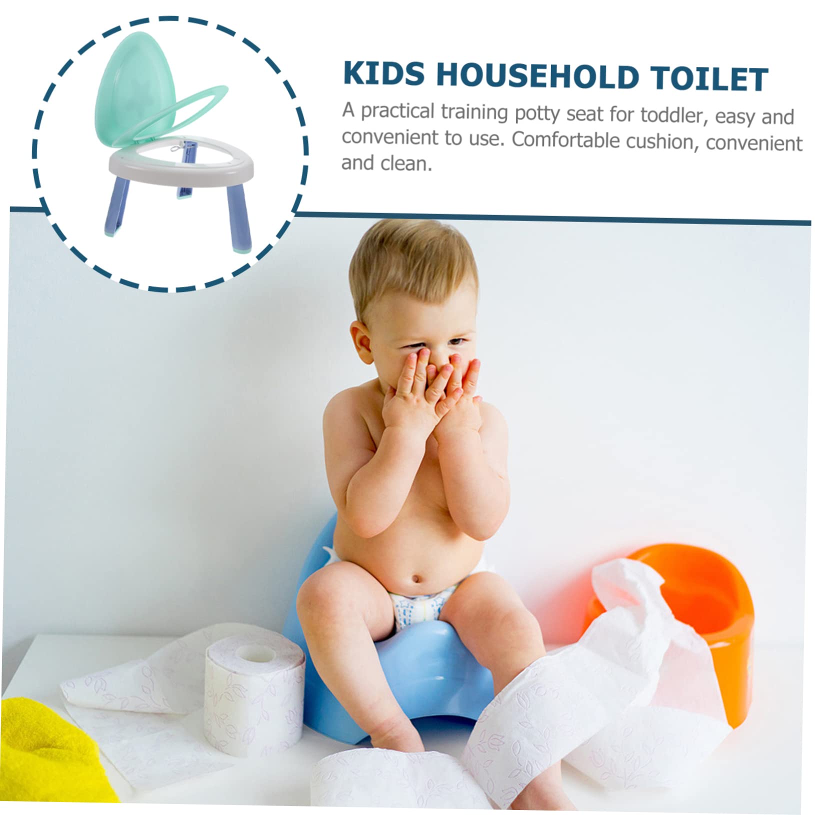 Orinal Plegable Portátil para Inodoro Infantil Resistente y Antideslizante Fácil de Transportar para Viaje Uso Coche y Exteriores con Diseño y Estructura