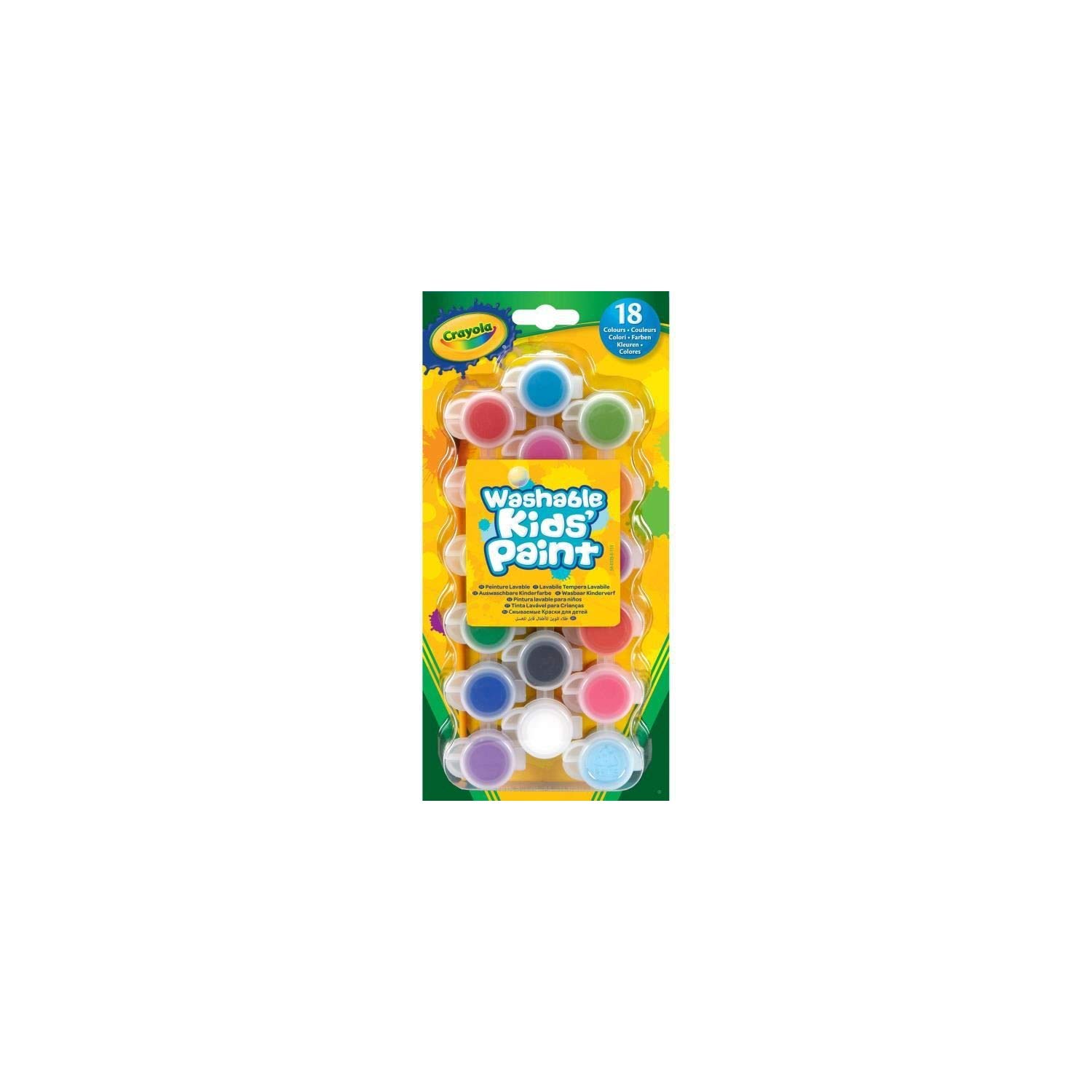 Crayola 18 Washable Paint Pots Creative Hobbies Paints And Accessories From 3 Years Painting And Drawing Game