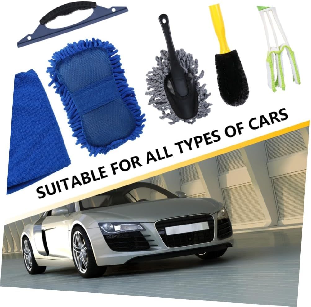 GLEAVI Car Cleaning Kit Car Wash Tool Dashboard Cleaner Washing Sponge Wipes Interior Cleaning Supplies Practical Gadget