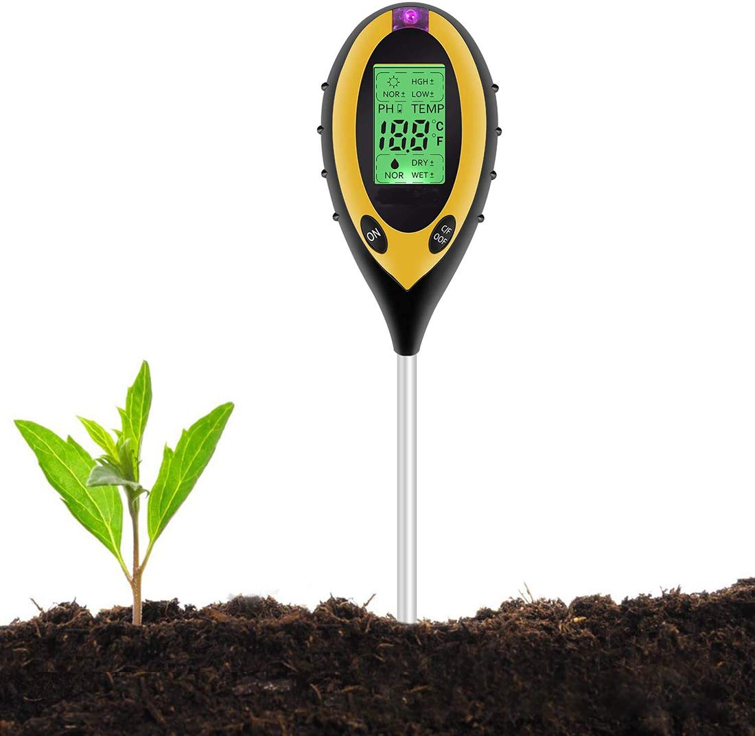 TALITARE Soil PH Testing Kit 4 in 1 Plant Soil Tester Kit With PH, Light & Moisture acidity Tester,Great For Bonsai Tree, Ga rden Care, Farm, Lawn, Indoor & Outdoor