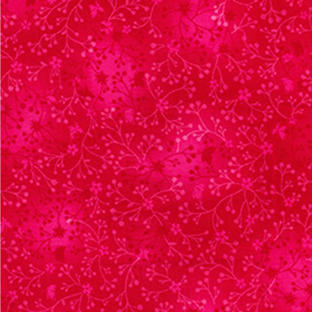 100% Cotton Fabric Flutter Cotton Blender Floral Flower (per metre) (Fuchsia)