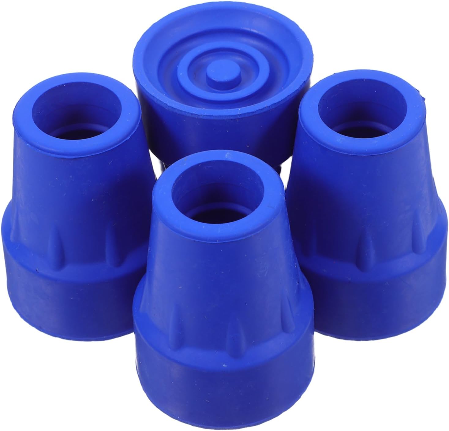 4 Pcs Cane Tips Replacement Rubber Foot Crutch Attachment Bases Grip Accessories for Women Men Seniors Elderly Walking and Standing Sticks