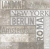 Con un exclusivo diseño de nombres de ciudades, el papel de pared será un gran aporte para su decoración.Solo tienes que poner pegamento sobre la pared y después colocar fácilmente el papel