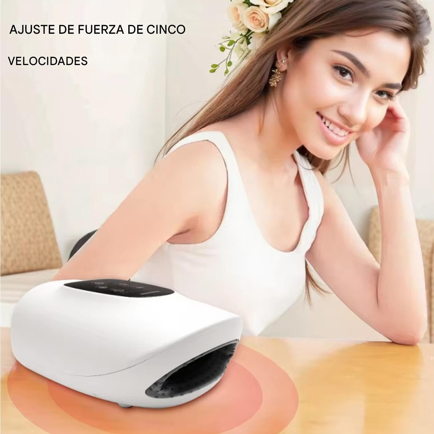 Masajeador De Manos Eléctrico,Máquina De Masaje Inalámbrica Para Palma Y Dedos - Máquina De Calor Portátil Relajante Para Deportistas Y Adultos