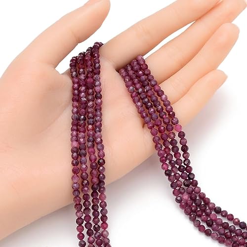 Miniatura 10 de Adabele GK3-19 - 1 hebra de piedra preciosa curativa de piedra lunar rosa natural de 0.12 pulgadas (0.118 in) pequeñas y pequeñas cuentas de piedra