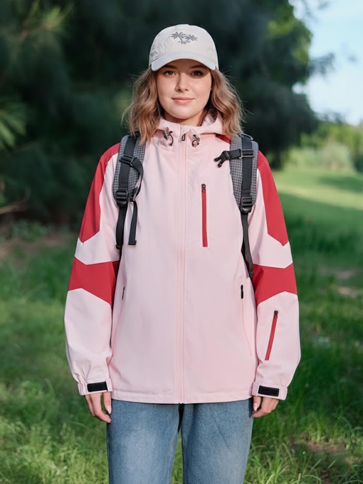 Chaquetas Softshell para mujer, impermeables, ligeras, cálidas, para senderismo, viajes, esquí, cortavientos — view 9