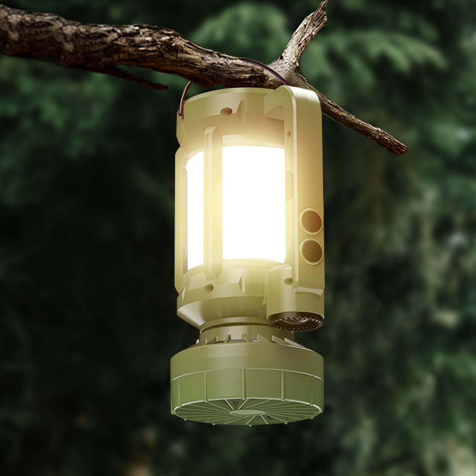 Lampa Obozowa LED Przenośna solarna latarka lampa ładowalna | Latarka LED z Wentylatorem Na zewnątrz wewnątrz dom ogród patio podróż wędrówki wędkarstwo piknik