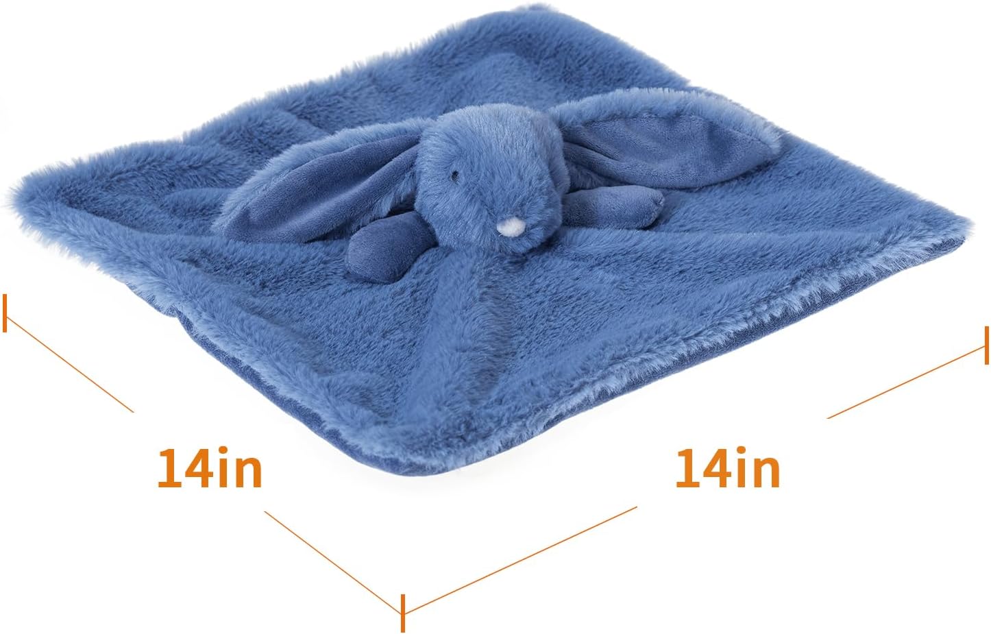 Apricot Lamb Stuffed Animals Navy Blue Bunny Rabbit Security Blanket Infant Nursery Character Blanket Luxury Snuggler Plush Baby Lovey(Navy Blue Bunny) - Image 6