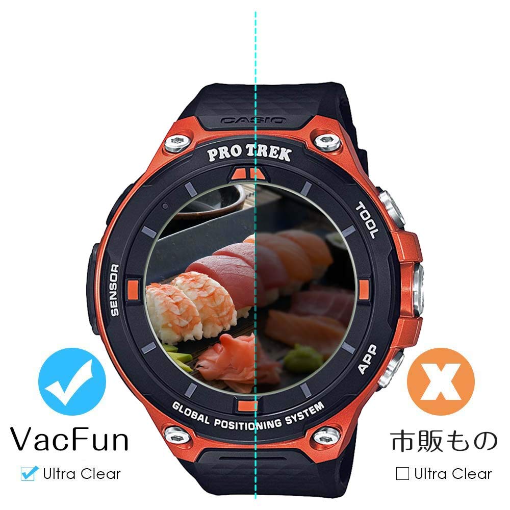 Amazon | 【 2枚 】 VacFun CASIO PRO TREK Smart WSD-F20X / WSD-F20 