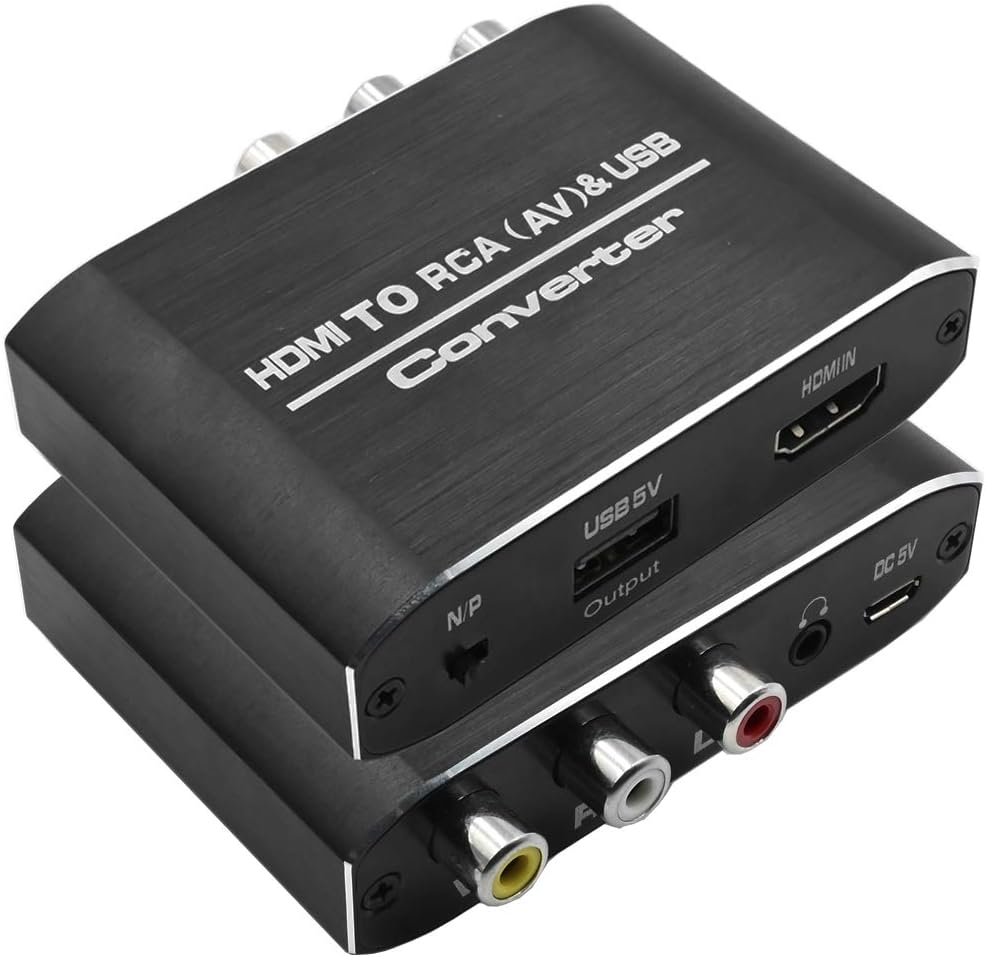 HDMI to RCA Converter HDMI to AV 3RCA CVBS Composite Adapter with 3.5mm Audio Support 1080P Video Digital to Analog Video Audio Converter Adapter : Electronics