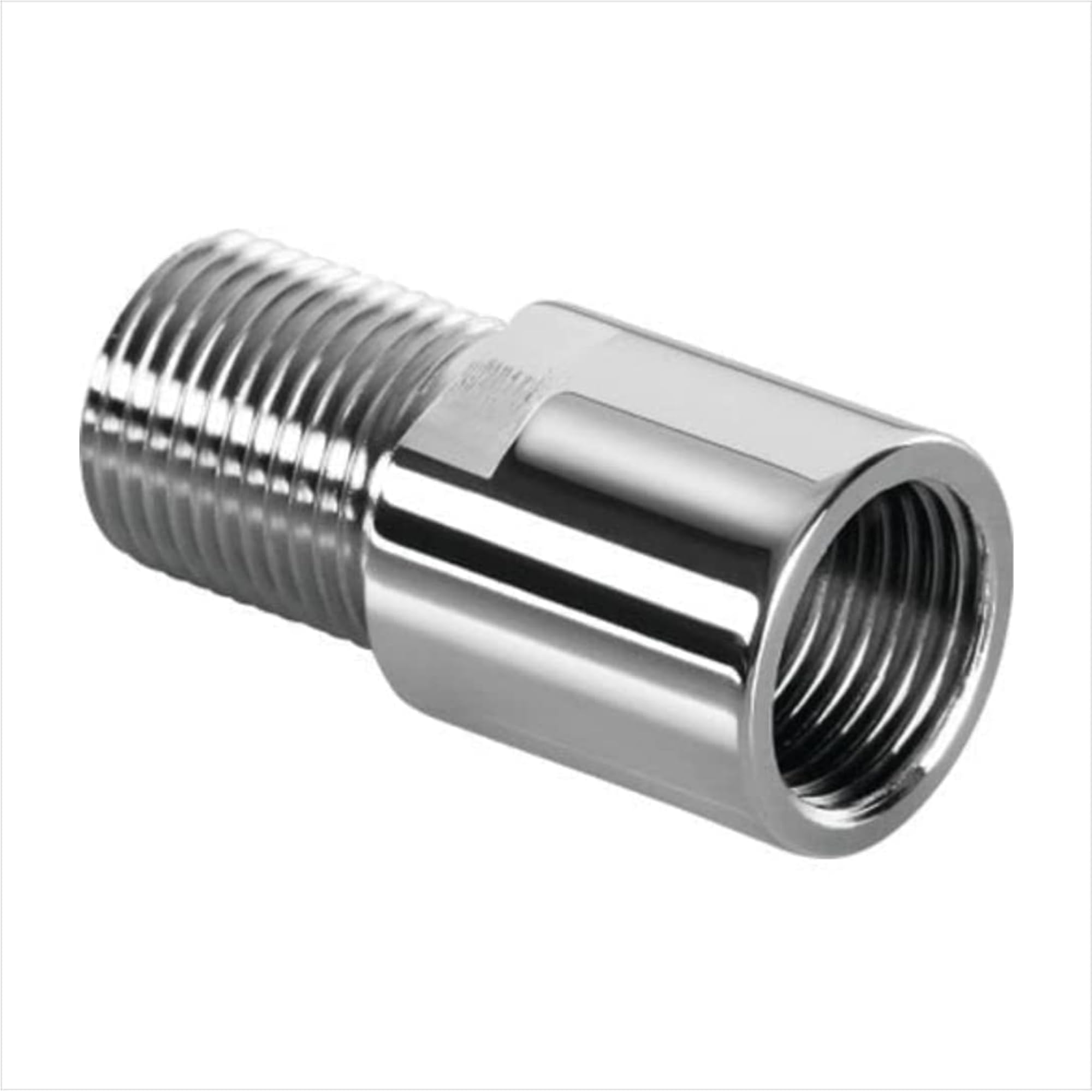 NEW WARE CP Brass Extension Nipple 2 Inch Chrome Finish Corrosion Resistant Pipe Fitting Tap Cock and Pipe Joiner for Plumbing Systems Pack of 6 1